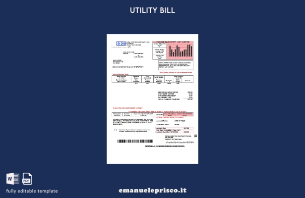stile verificato Modello di bolletta delle utenze cooperative elettriche rurali 
